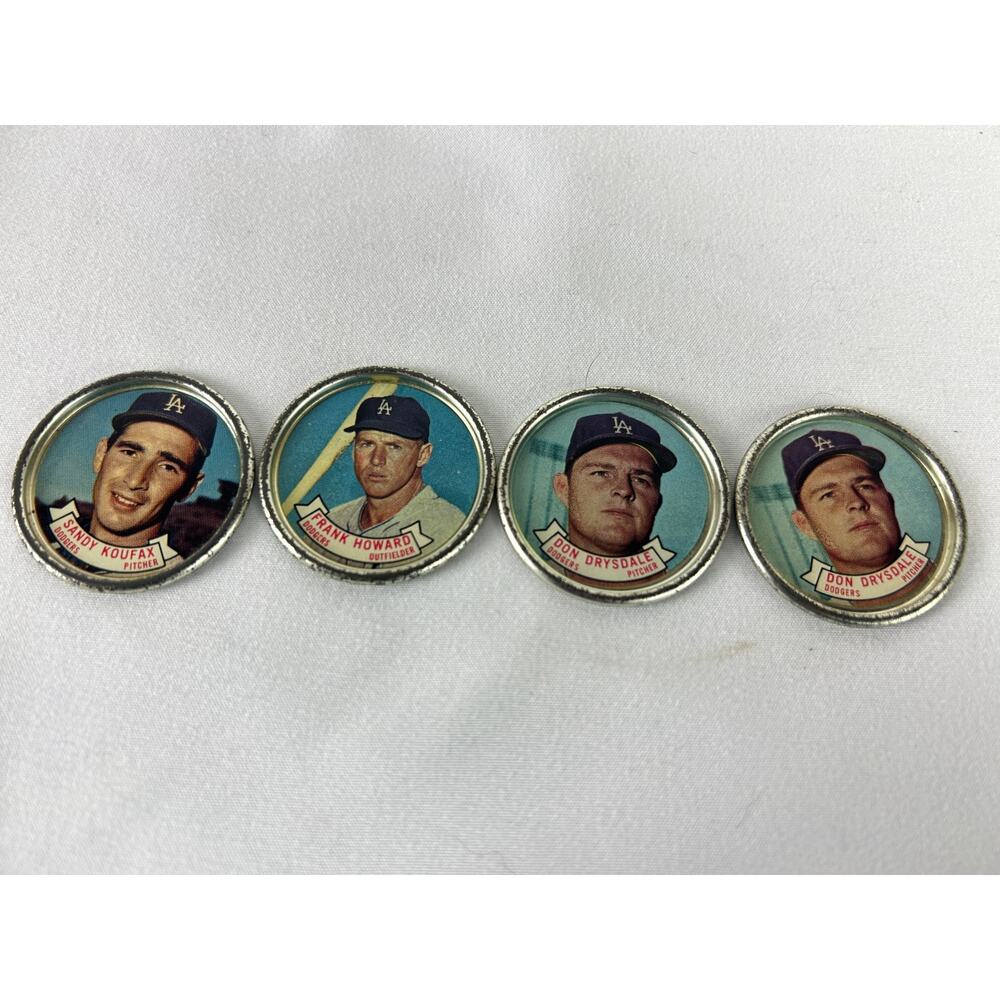 1964 Topps Baseball Coins Dodgers Lot Don Drysdale Sandy Koufax Howard